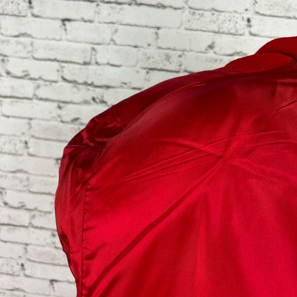 Casual Corner 100% wool gorgeous bright red thin light weight elongated blazer M - Picture 10 of 12